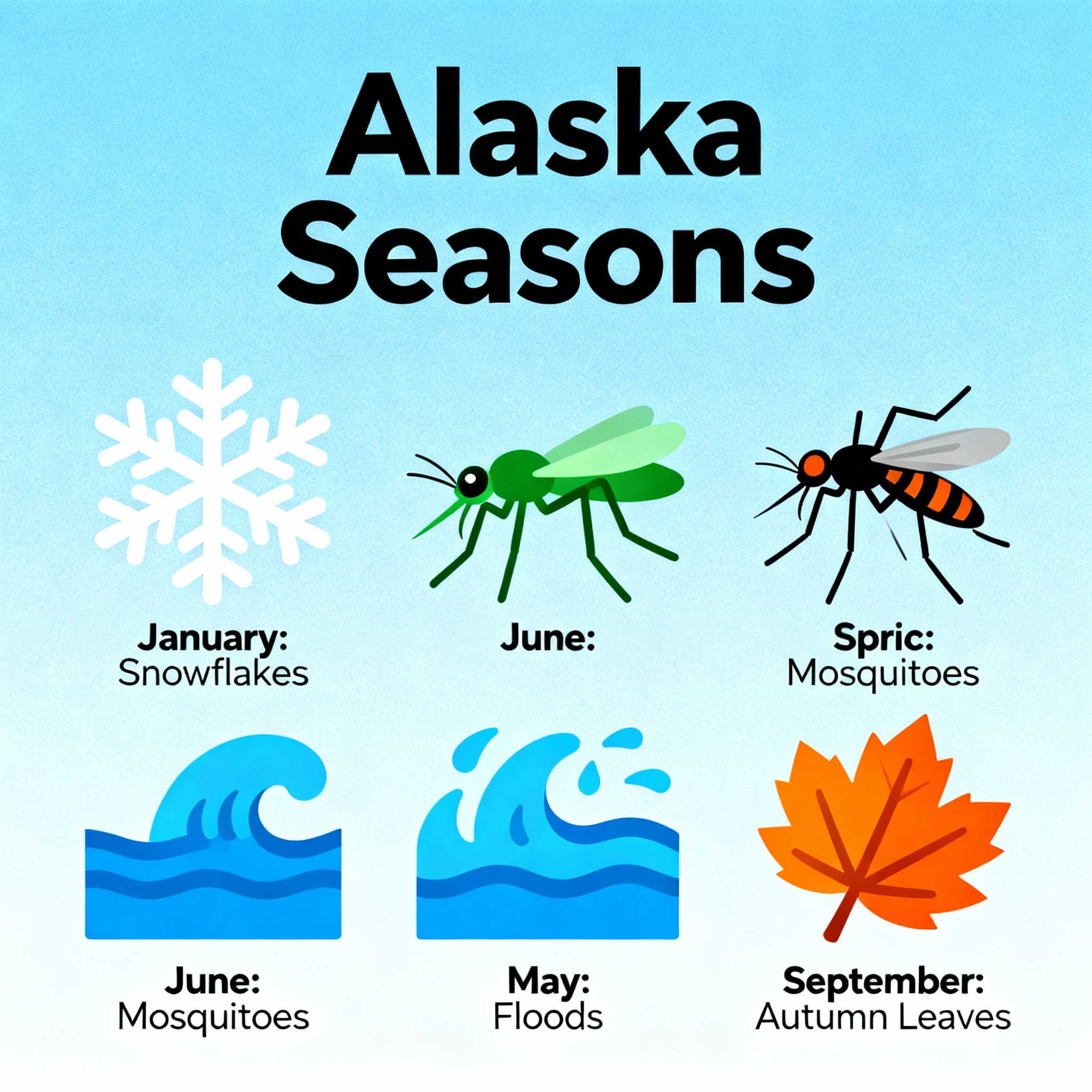 Winter landscape in Alaska