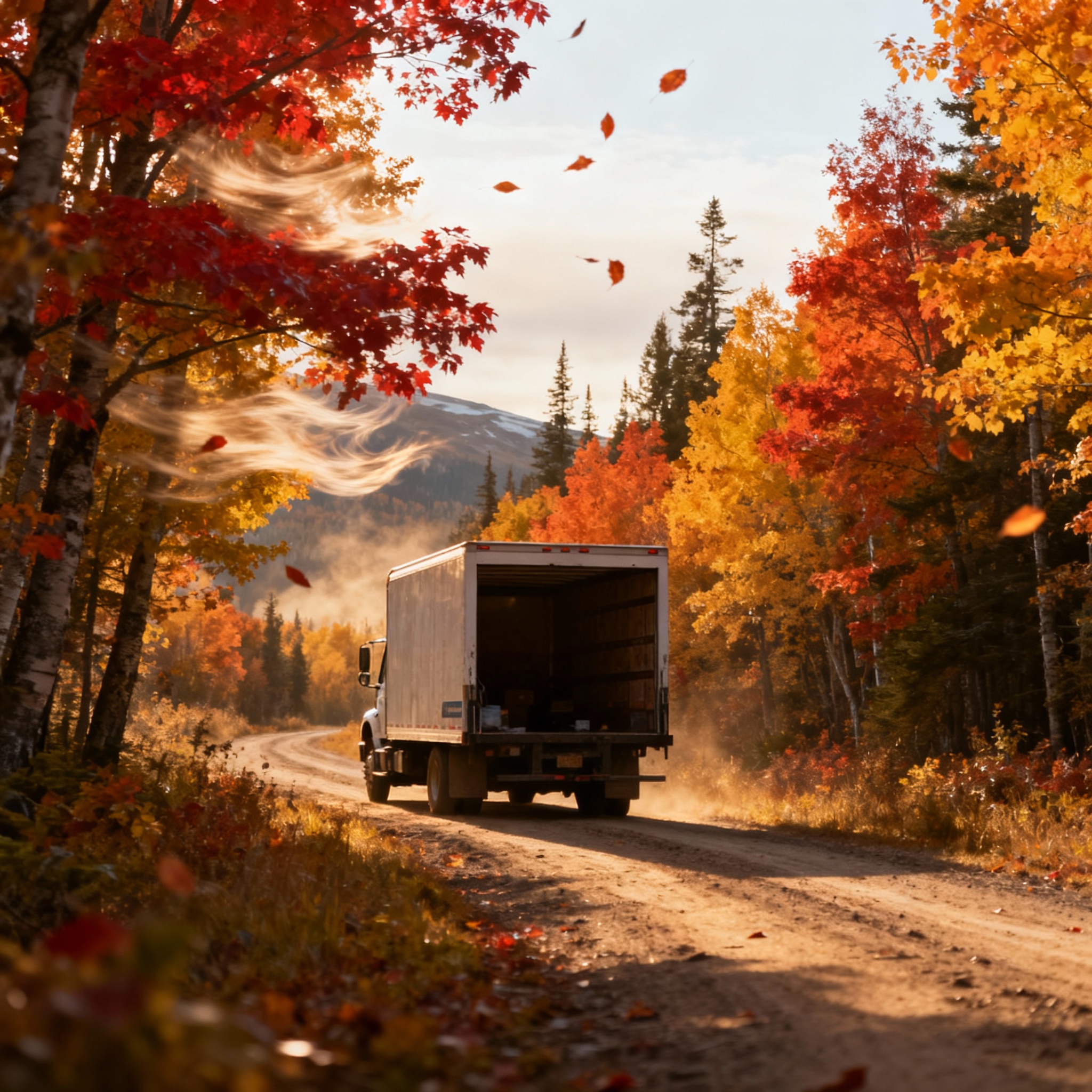 Autumn leaves and road closures